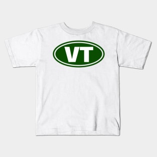 Vermont - VT - oval Kids T-Shirt